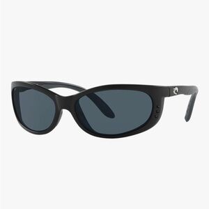Costa Fathom, Matte Black, Gray Polarized Polycarbonate Sunglasses, NIB, Large
